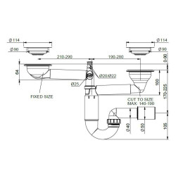 Syfon zlewowy 2-komorowy P-LOC 3,5" - Niezawodność i łatwy montaż!