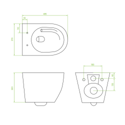 Nowoczesna Miska WC Desna CycleOn z Deską Wolnoopadającą - Bezrantowa i Estetyczna!