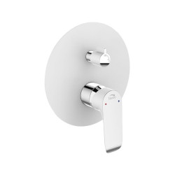 Laveo Alea bateria natryskowa podtynkowa biała/chrom