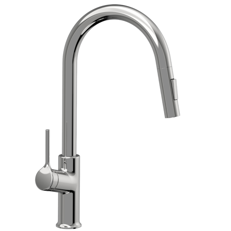 Funkcjonalna Bateria kuchenna FARSALA z wyciąganą wylewką, chromowany design!