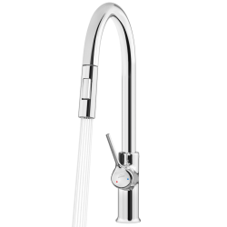 Funkcjonalna Bateria kuchenna FARSALA z wyciąganą wylewką, chromowany design!