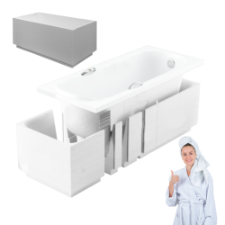 Uniwersalny Nośnik do Wanny z Podcięciem LED 140-180 x 70-80 - Dostosuj Swój Komfort!