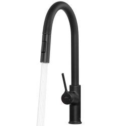 Elegancka Bateria Kuchenna FARSALA z Wyciąganą Wylewką - Czarna Perła