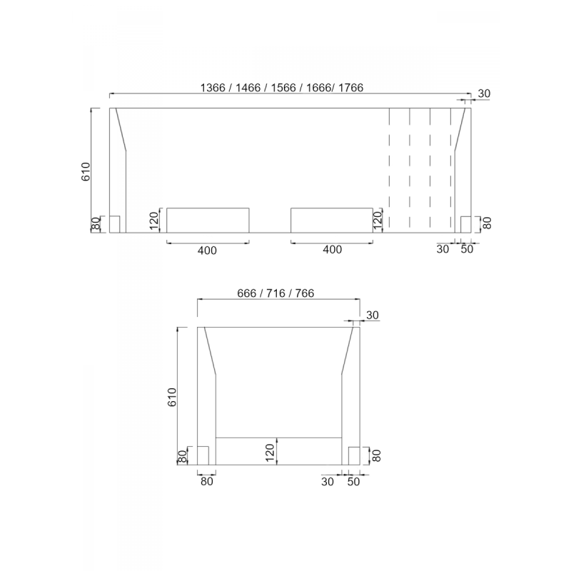 Uniwersalny Nośnik do Wanny z Podcięciem LED 140-180 x 70-80 - Dostosuj Swój Komfort!