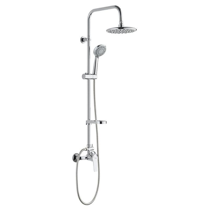 Elegancki Zestaw Prysznicowy ENNA z Chromowaną Deszczownią i Baterią