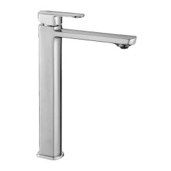 Elegancka bateria umywalkowa Calla - chromowana, jednouchwytowa z korkiem klik-klak