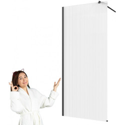 Elegancka ścianka walk-in ryflowana 80x200 - szkło hartowane 8 mm Invena