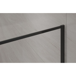 Wyjątkowa ścianka prysznicowa walk-in 90x200, elegancka czarna rama, szkło 8 mm, bezpieczne I trwałe