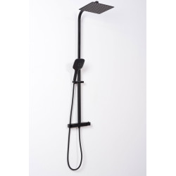 Czarny Zestaw Natryskowy JET BLACK MAT z Termostatem, Rea REA-P9411