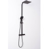 Czarny Zestaw Natryskowy JET BLACK MAT z Termostatem, Rea REA-P9411