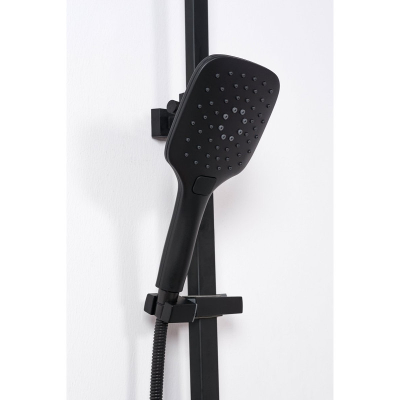 Czarny Zestaw Natryskowy JET BLACK MAT z Termostatem, Rea REA-P9411