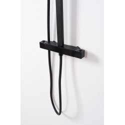 Czarny Zestaw Natryskowy JET BLACK MAT z Termostatem, Rea REA-P9411