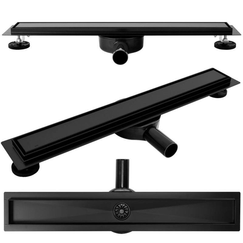 UltraNowoczesny Odpływ Neo & Pure Czarny 90 cm - Styl i Funkcjonalność w Łazience!