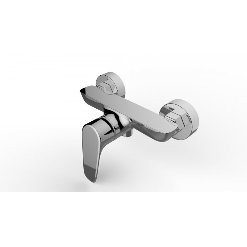 Chromowana Bateria Ścienna RONDO 040D z Ceramiczną Głowicą - Elegancja i Trwałość!