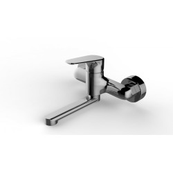 Nowoczesna Bateria Ścienna RONDO Chrom 8 Lat Gwarancji - BLX 050D