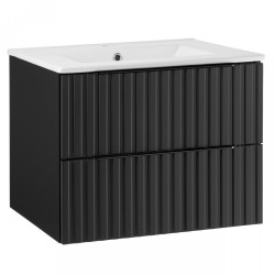 Odkryj styl: Zestaw Astor AMY - czarna szafka z umywalką 60 cm, elegancja i funkcjonalność