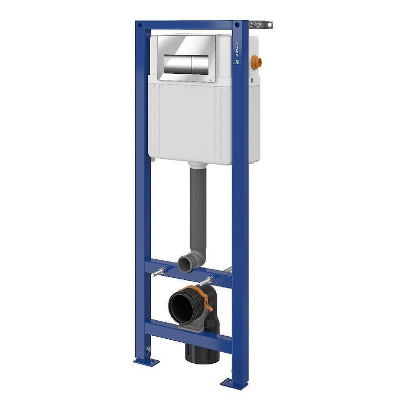 Cersanit AQUA SET: Nowoczesny stelaż podtynkowy z eleganckim przyciskiem chromowanym