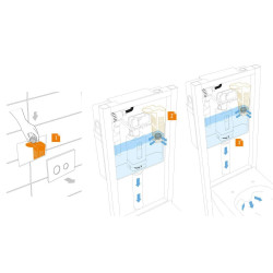 Cersanit Komfort SET B79 AQUA - Nowoczesny zestaw WC ze stelażem i eleganckim przyciskiem chromowanym