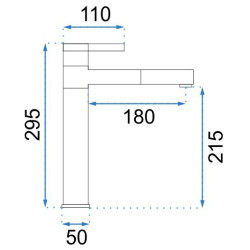 Ekskluzywna bateria umywalkowa SMART biało-złota wysoka REA-B8400