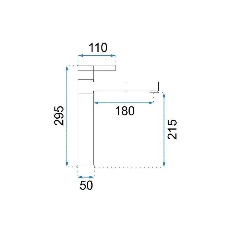 Luksusowa Bateria Umywalkowa Wysoka SMART Czarny Złoty REA Elegance