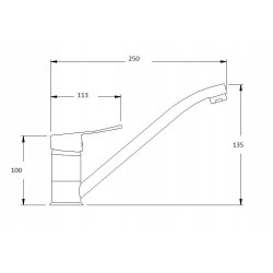 Elegancka Bateria Umywalkowa Madera Chrom Ruchoma Wylewka 134mm