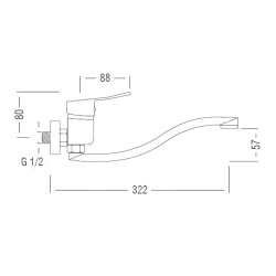 Madera Premium: Chromowana Bateria Ścienna Jednouchwytowa z Ruchomą Wylewką