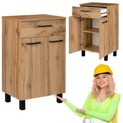 Nowoczesna Komoda Astor LUPO 50 cm – Stylowa Praktyczność z Czarnym Uchwyt!