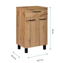 Nowoczesna Komoda Astor LUPO 50 cm – Stylowa Praktyczność z Czarnym Uchwyt!