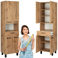 Luksusowy Słupek Łazienkowy ASTOR LUPO 50cm z Drzwiami, Szufladą i Półkami