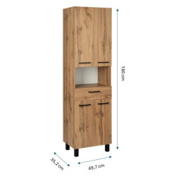 Luksusowy Słupek Łazienkowy ASTOR LUPO 50cm z Drzwiami, Szufladą i Półkami