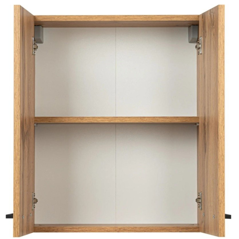 Stylowa szafka łazienkowa ASTOR LUPO z czarnymi drzwiczkami, 50cm - elegancja i funkcjonalność!