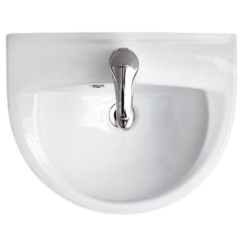 Prestiżowa umywalka wisząca ceramiczna PRESIDENT 50 z otworem na baterię