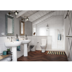 Prestiżowa umywalka wisząca ceramiczna PRESIDENT 50 z otworem na baterię