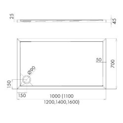 Luksusowy brodzik 70x140 Stabilsound Plus Corrina – komfort i styl w Twojej łazience