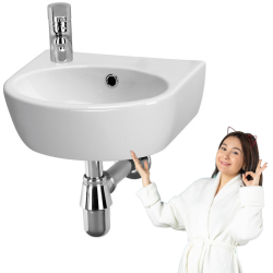 Ceramiczna umywalka ścienna CERSANIT PARVA 40 – styl, funkcjonalność, jakość!