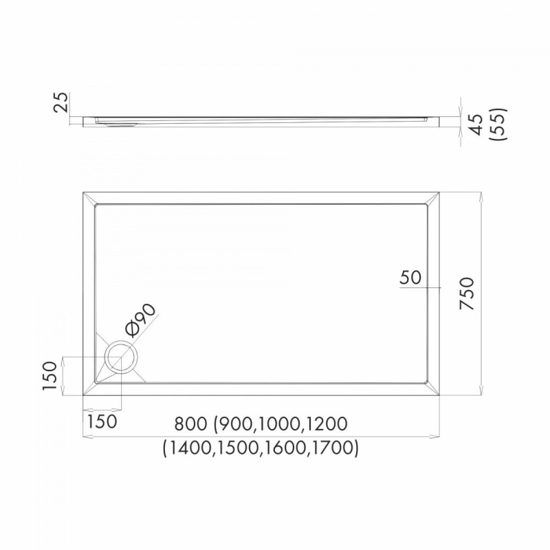 Perfekcyjny Brodzik RectangLight 75x90 z Technologią Stabilsound!