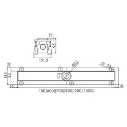 Wyrafinowany odpływ liniowy Schedpol 70 cm - stylowe wykończenie łazienki