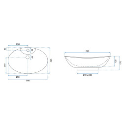 Stylowa Umywalka Nablatowa ROSA-2 w Kolorze Białym - Elegancja Twojej Łazienki