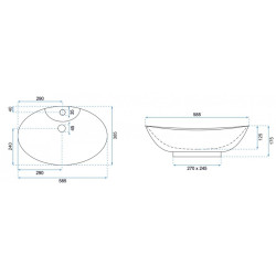 Stylowa Umywalka Nablatowa ROSA-2 w Kolorze Białym - Elegancja Twojej Łazienki