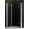 Ekskluzywna Kabina Składana Foldex 90x90 Szkło Grafitowe - Styl i Funkcjonalność