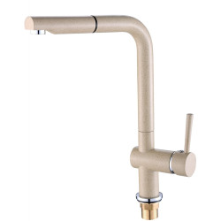 Laveo Luna bateria zlewozmywakowa stojąca beżowy granit