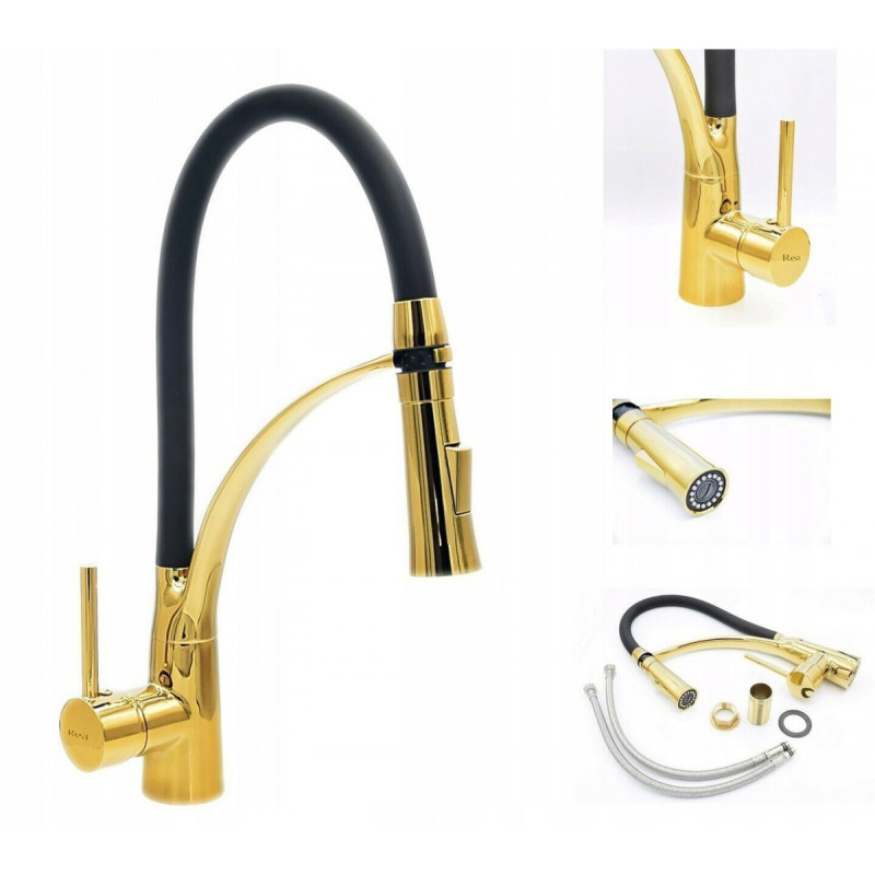 Ekskluzywna bateria kuchenna Gaspar Black Gold - styl i elegancja w jednym!