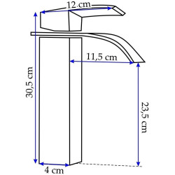 Nowoczesna Bateria Umywalkowa Falcon 30 - Wysoka, Chromowana Elegancja BAT-00149
