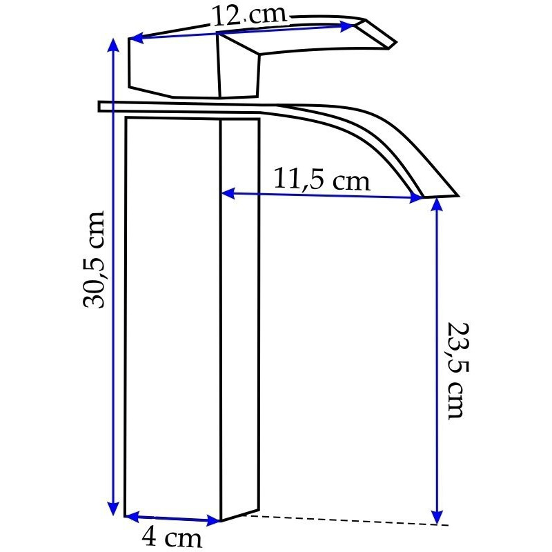 Nowoczesna Bateria Umywalkowa Falcon 30 - Wysoka, Chromowana Elegancja BAT-00149