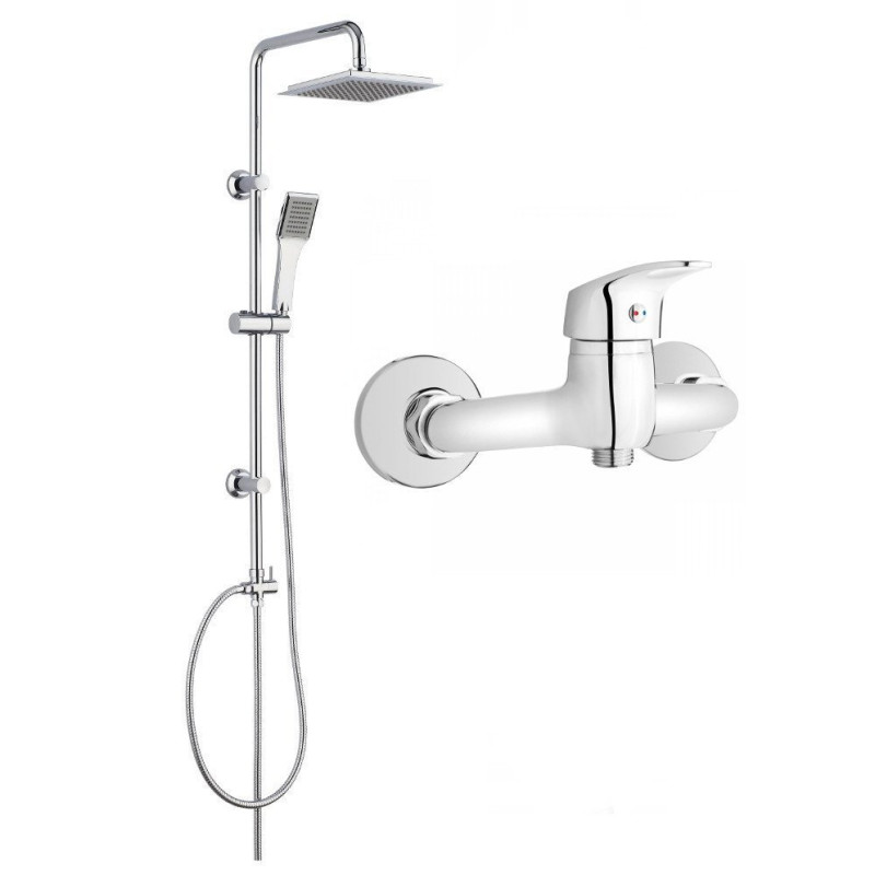 Zestaw Prysznicowy CUBO SLIM + Nowoczesna Bateria Ava