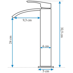 Elegancka bateria wysoka Enzo H chromowana - nowoczesność i styl w Twojej łazience!