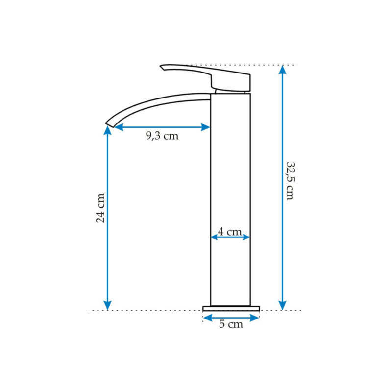 Elegancka bateria wysoka Enzo H chromowana - nowoczesność i styl w Twojej łazience!