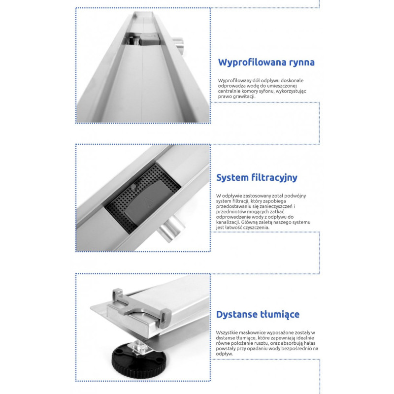 Elegancki Odpływ Neo & Pure N 800mm - Styl i Funkcjonalność w Twojej Łazience