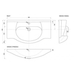 Elegancka Umywalka Roberto 95 na Szafkę - Luksus w Twojej Łazience!