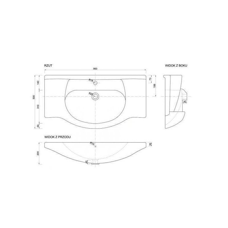 Elegancka Umywalka Roberto 95 na Szafkę - Luksus w Twojej Łazience!